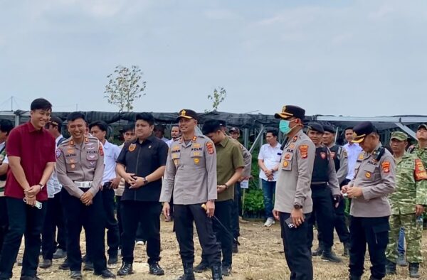 Pastikan Aman Kondusif, Kapolres Lampung Tengah Pimpin Langsung Pengamanan Kunker Menteri Pertanian RI