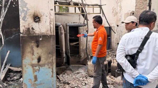 Inafis Satreskrim Polres Tanggamus Identifikasi Kebakaran SPPG Purwosari Kelumbayan Barat